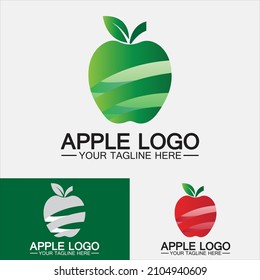 Apple logo. fruit healthy food design.Apple logo design inspiration vector template