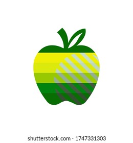 logotipo de manzana ilustración vectorial verde fondo blanco