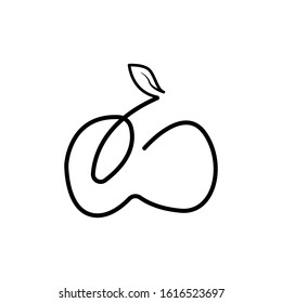 apple logo icon graphic.  Design template vector