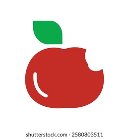 Apple logo icon illustration flat