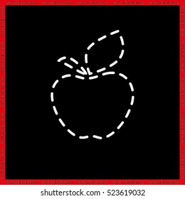 Apple logo icon vector EPS 10, abstract sign fruit flat design, illustration modern isolated badge for website or app - stock info graphics