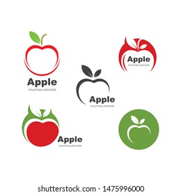 Apple logo icon vector illustration design template