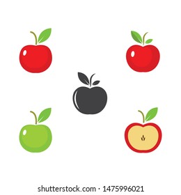 Apple logo icon vector illustration design template