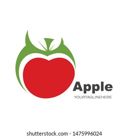 Apple logo icon vector illustration design template