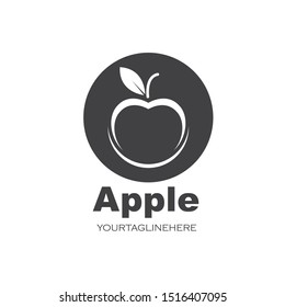 Apple logo icon vector illustration design template