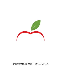 Apple logo icon vector illustration design template