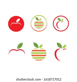 Apple logo icon vector illustration design template