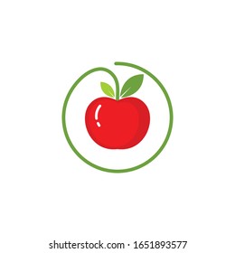 Apple logo icon vector illustration design template