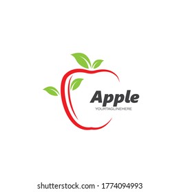 Apple logo icon vector illustration design template