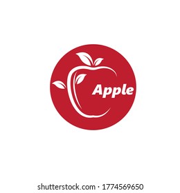 Apple logo icon vector illustration design template