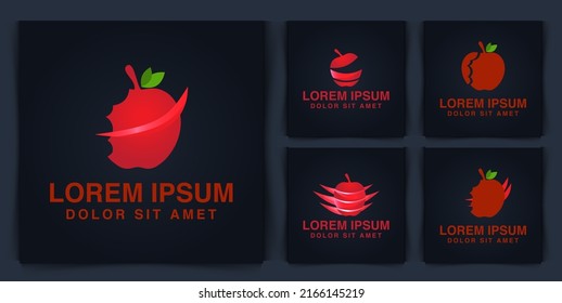 Apple logo icon vector illustration design template