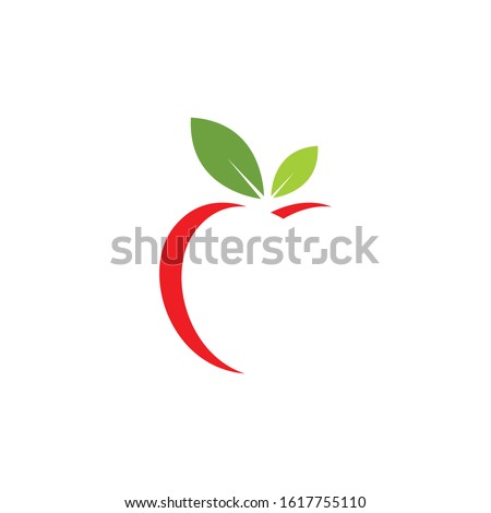 Apple logo icon vector illustration design template