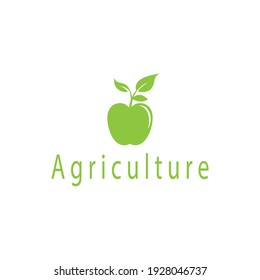 Apple logo illustration farm vector icon design