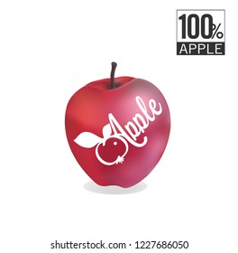 Apple logo isolated on white