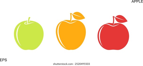 Apple  logo. Isolated apple on white background. Red apple