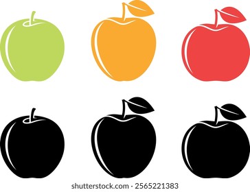Apple  logo. Isolated apple  on white background. Red apple