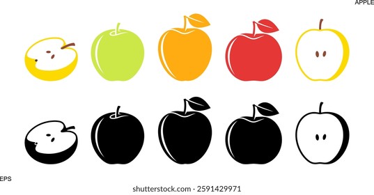 Apple  logo. Isolated apple  on white background. Red apple