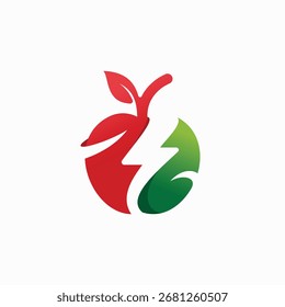 Logotipo de Apple con un símbolo del icono del rayo envuelto a su alrededor
