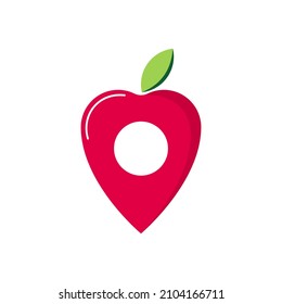 Logo de Apple y ilustración .vector de ubicación