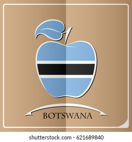 apple logo made from the flag of Botswana