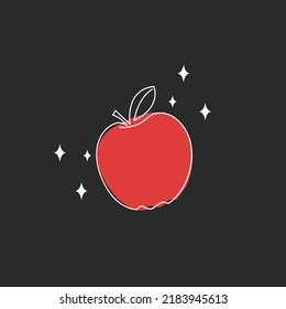 Apple logo with a simple design and with variations of other apple shapes.