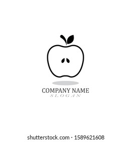 Apple logo and symbol vector illustration icon