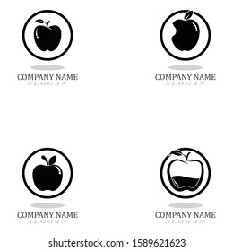 Apple logo and symbol vector illustration icon