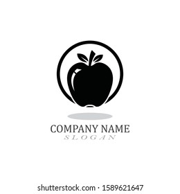 Apple logo and symbol vector illustration icon