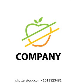 apple logo template icon, illustration design template