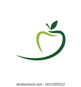 apple logo template icon, illustration design template