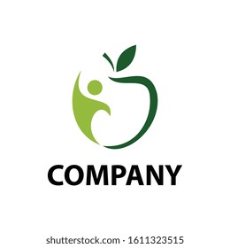 apple logo template icon, illustration design template
