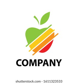 apple logo template icon, illustration design template