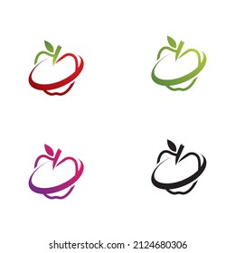 Apple logo template icon set