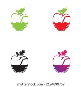 Apple logo template icon set