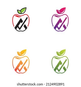 Apple and a logo template icon set