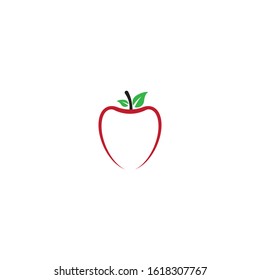 Apple logo template illustration design