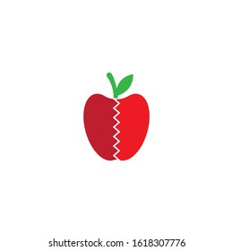 Apple logo template illustration design