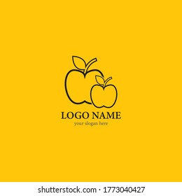 Apple logo template illustration design