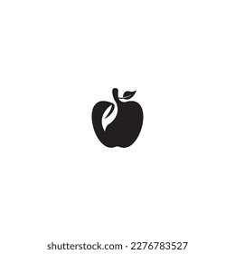 plantilla de logotipo de manzana ilustración vectorial de diseño natural