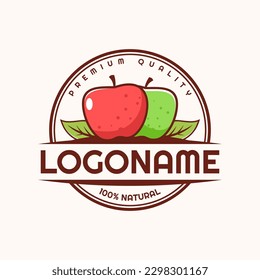 Apple logo template, suitable for farm, market, and shop