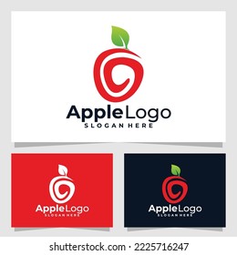 apple logo vector design template