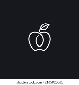 Apple Logo Vector Icon Line Illustration Stock Vector (Royalty Free ...