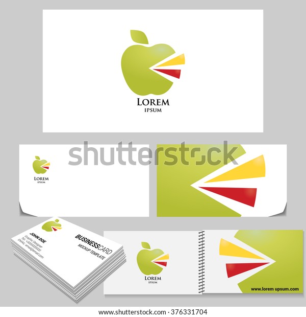 Download Apple Logo Vector Realistic Branding Mock Stock Vector Royalty Free 376331704