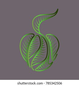 Apple logo,hand drawn graphic element