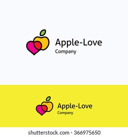 Apple Love Heart Logo