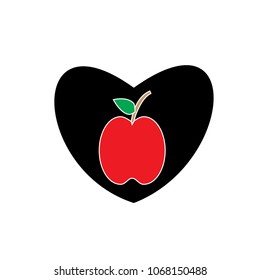 Apple and love icon