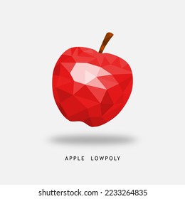 Apple lowpoly. an apple designed geometry, lowpoly.