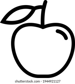 Apple for lunch, illustration, vector on a white background
