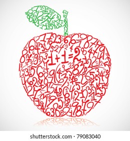 Apple made of numbers