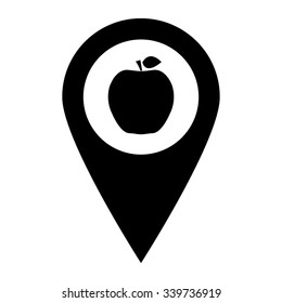 apple - map pointer vector icon